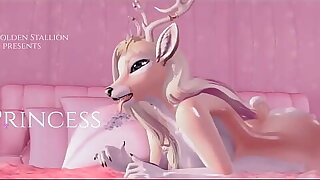 Princess - Spoiled deer gets fucked hard by muscled stallion
