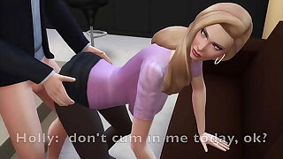 Sims 4: Sex Addicted Milf Gets Fucked within reach Work All Day Long