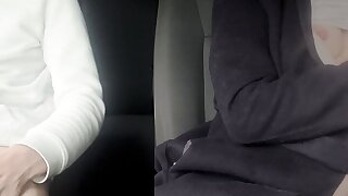 First dogging. The cuckold husband watches how his wife sucks stranger's dick