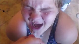 Cum Facials compilation on desperate horny teens huge loads hitting, mouth, up the nose, get a look and hair