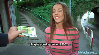 Public Delegate Beautiful 25 year old student gets her tits out