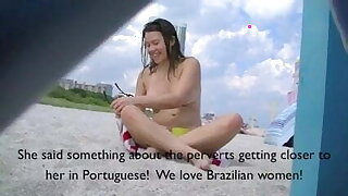 VoyeurChamp.com - Mrs Brat Nude Beach Tease & Adult Theater!