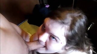 Bathroom Quickie with Huge Cum Surprise To Face – Almost Got Caught