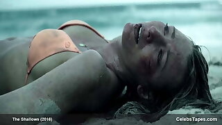 Blake Lively hot in bikini and nice cleavage, Blake vs shark